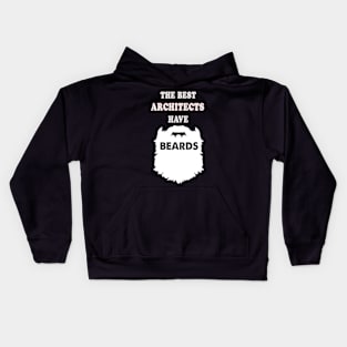 beards engineer bearded Architecture Kids Hoodie